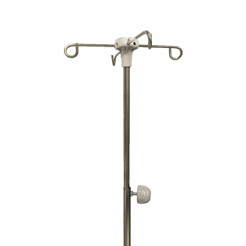 height adjustable 2 joint telescoping iv pole hooks hospital medical nursing care bed mal hs3